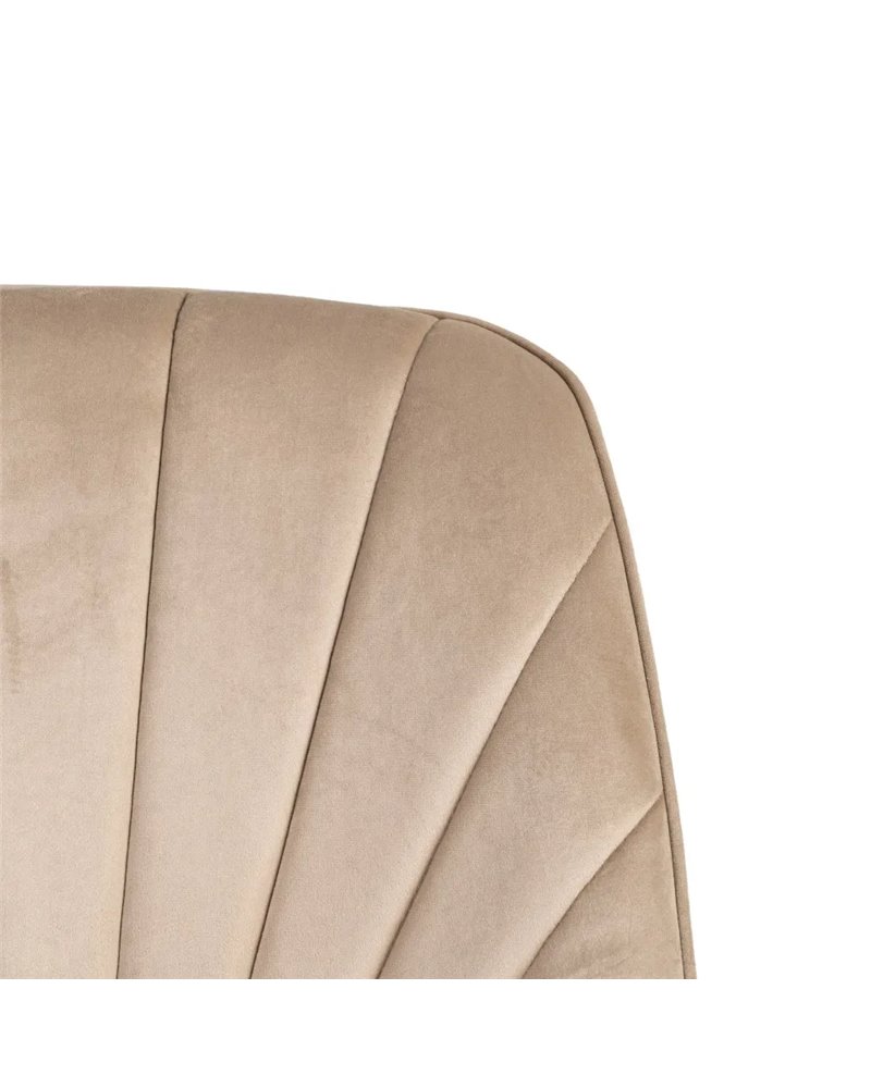 SILLA TERCIOPELO TAUPE SALÓN 51 X 55 X 82 CM REF.605511