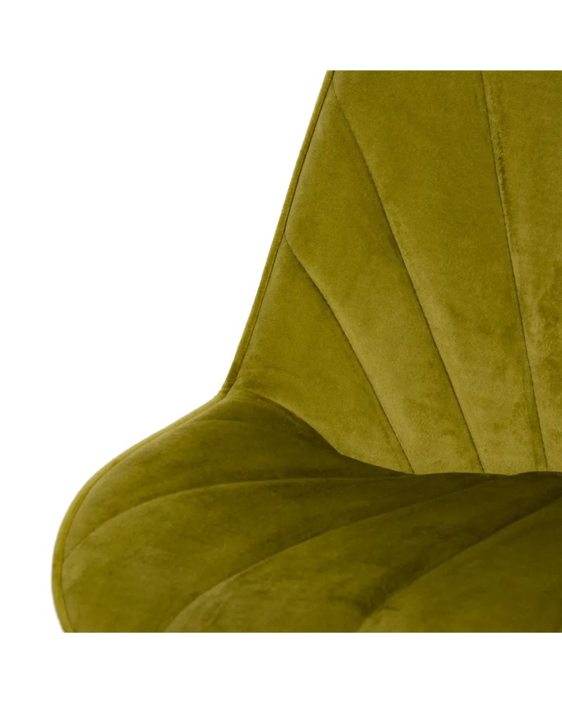 SILLA TERCIOPELO VERDE SALÓN 51 X 55 X 82 CM REF.605514