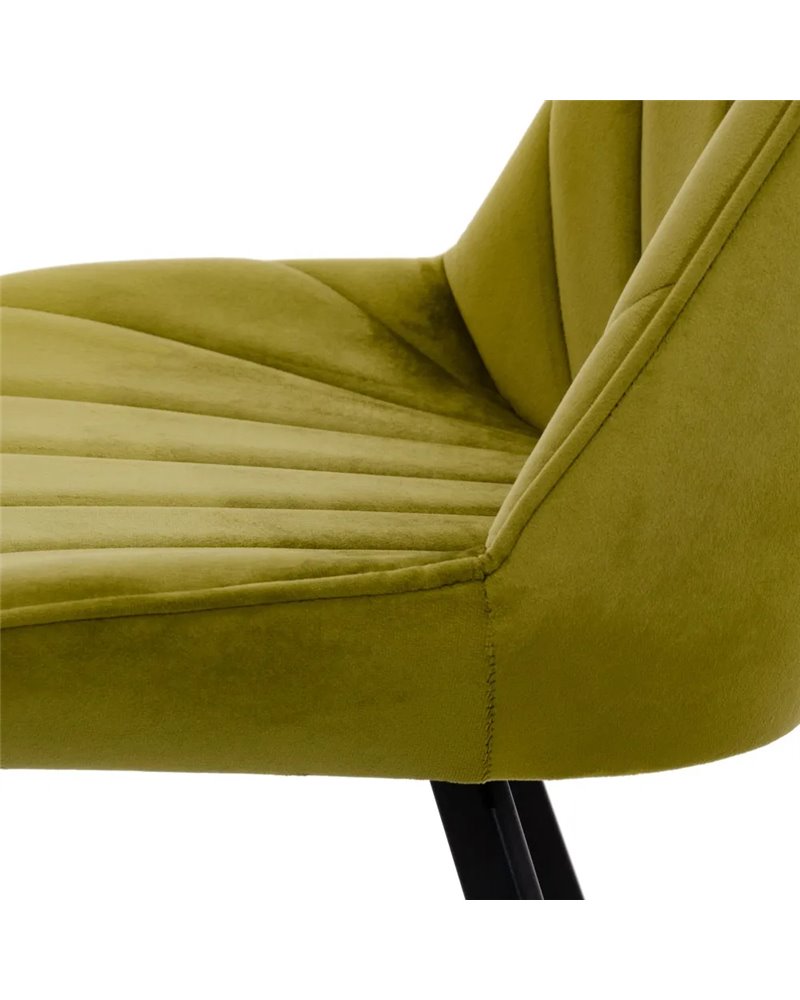 SILLA TERCIOPELO VERDE SALÓN 51 X 55 X 82 CM REF.605514