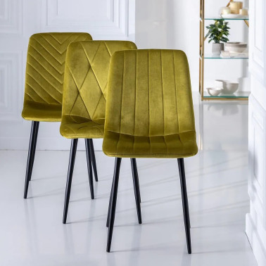 SILLA VERDE OLIVA METAL...