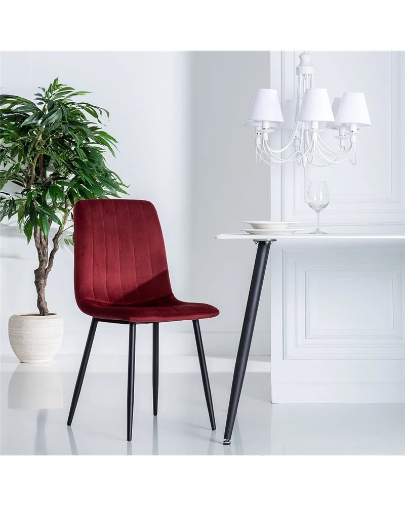 SILLA VINO METAL SALÓN 55 X 44 X 88,50 CM REF.606147