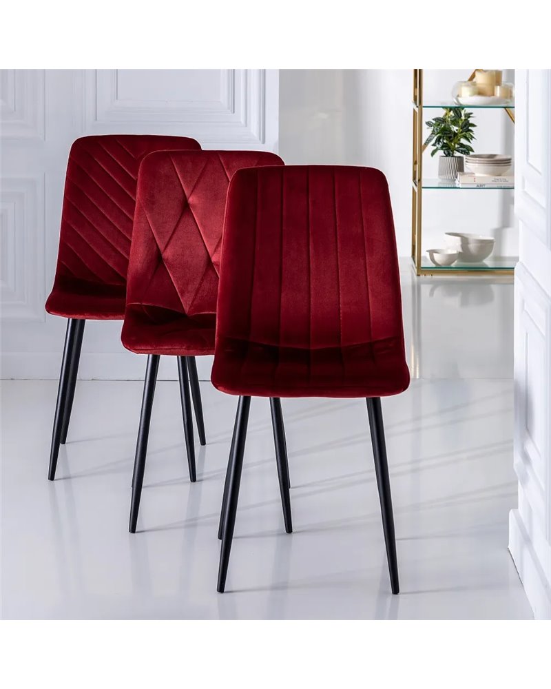 SILLA VINO METAL SALÓN 55 X 44 X 88,50 CM REF.606147