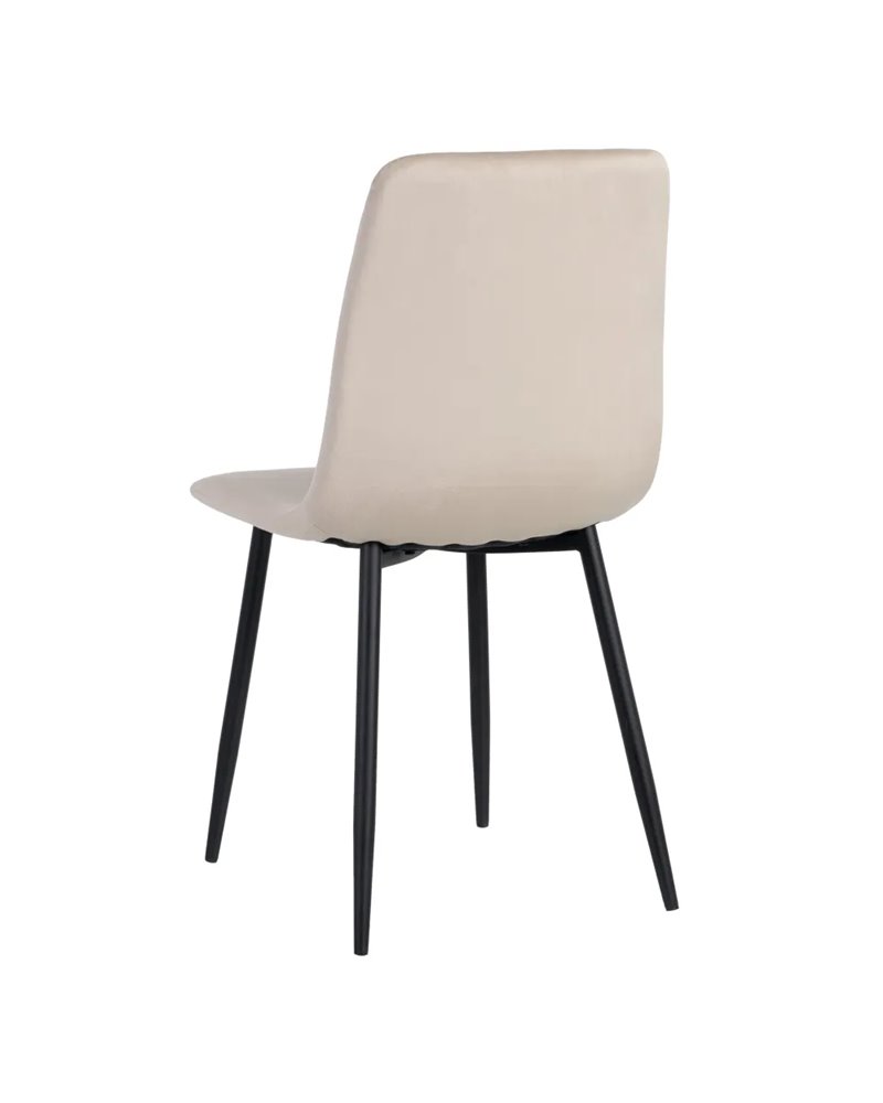 SILLA BEIGE METAL SALÓN 55 X 44 X 88,50 CM REF.606151