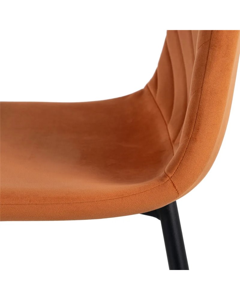 SILLA NARANJA METAL SALÓN 55 X 44 X 88,50 CM REF.606155
