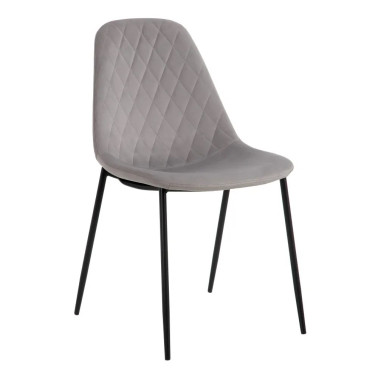 SILLA GRIS TEJIDO-METAL SALÓN 46 X 51 X 83,50 CM REF.601308
