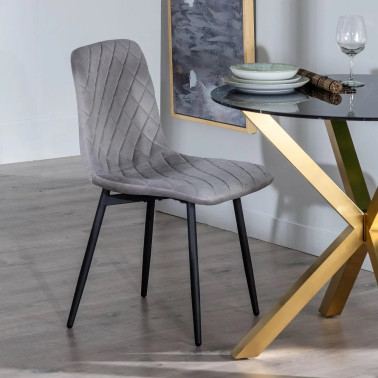 CHAISE GRISE DM-METAL 44 X...