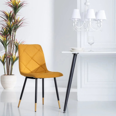 CHAIR MOSTAZA FABRIC-METAL...