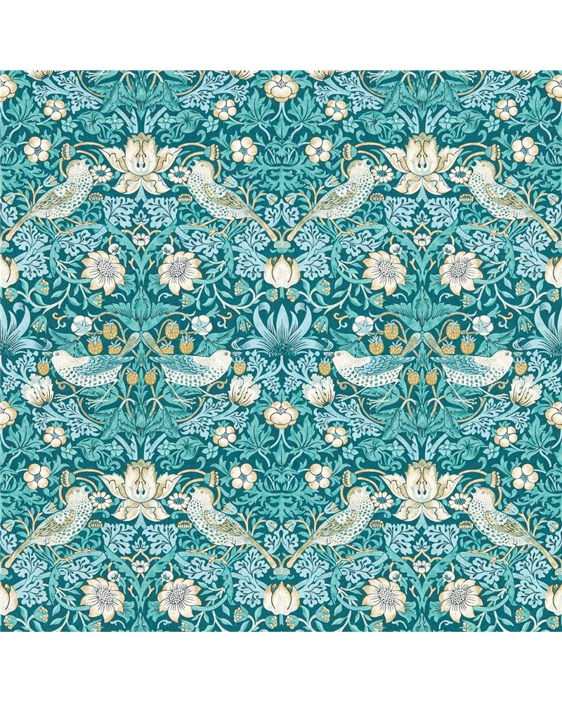 Strawberry Thief Teal W0171-06 Strawberry Thief Teal W0171-06