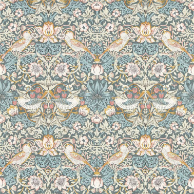 Strawberry Thief Slate Blush W0171-05