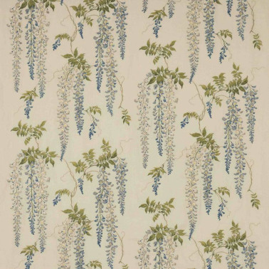 Seraphina Linen Blue Leaf F4821-02