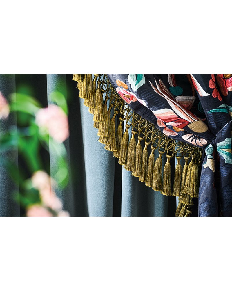 Trellis Fringe Slate T118-03