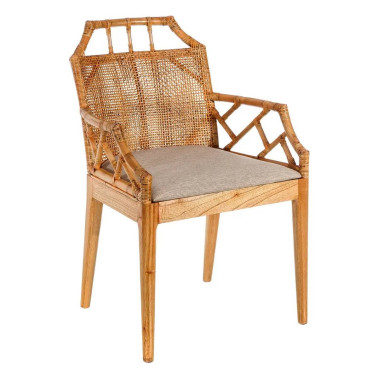 SILLA NATURAL MADERA MINDI SALÓN 59 X 61 X 88 CM REF.105482