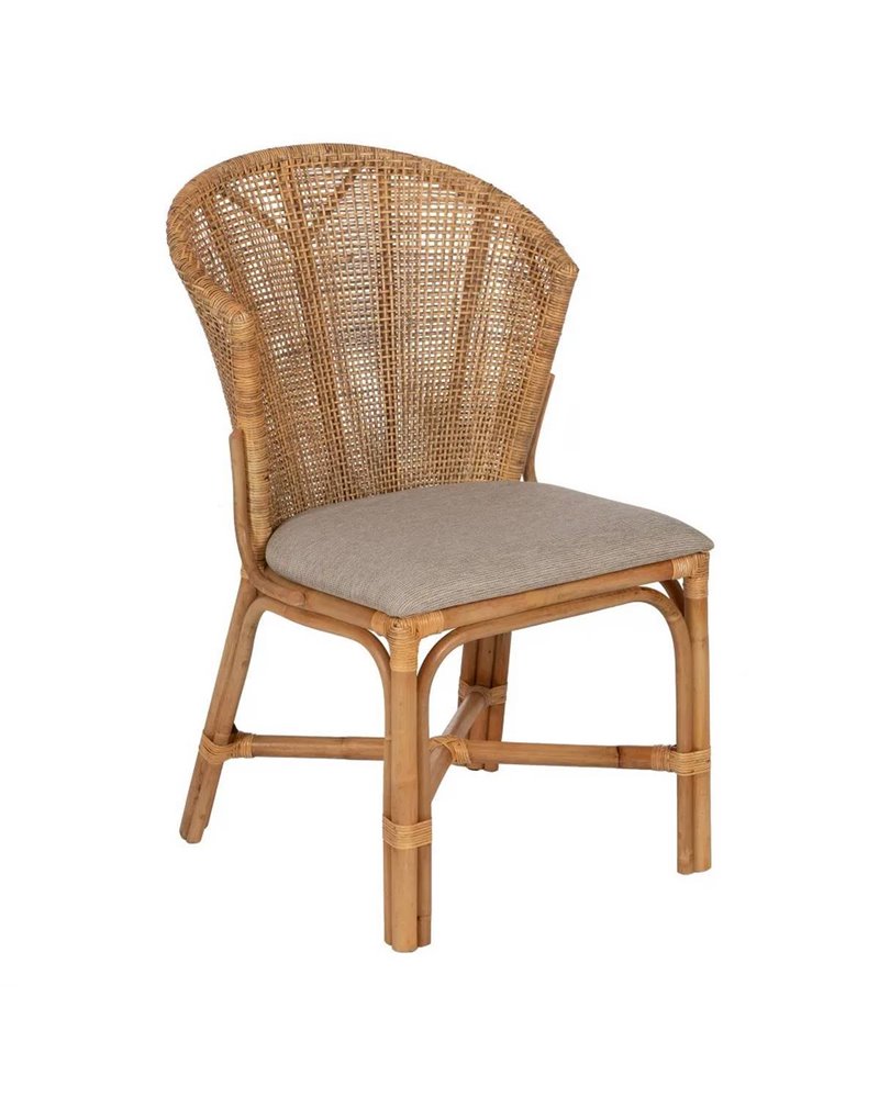 SILLA NATURAL RATÁN SALÓN 53 X 61,50 X 84,50 CM REF.609025 SILLA NATURAL RATÁN SALÓN 53 X 61,50 X 84,50 CM REF.609025