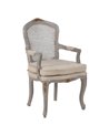 SILLÓN GRIS-BEIGE DM-MADERA SALÓN 58 X 52 X 98,50 CM REF.608023