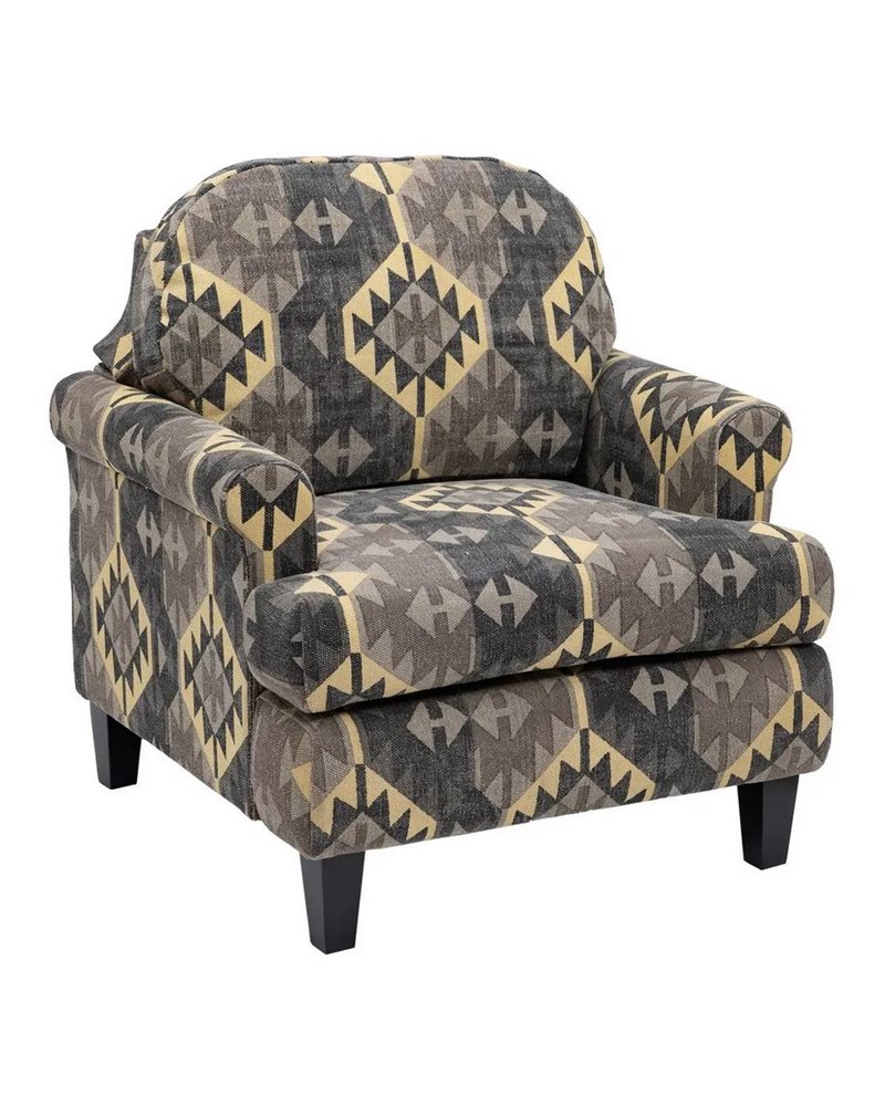SILLÓN NEGRO-TAUPE TEJIDO-MADERA SALÓN 91 X 90 X 95 CM REF.607861 SILLÓN NEGRO-TAUPE TEJIDO-MADERA SALÓN 91 X 90 X 95 CM REF.607861