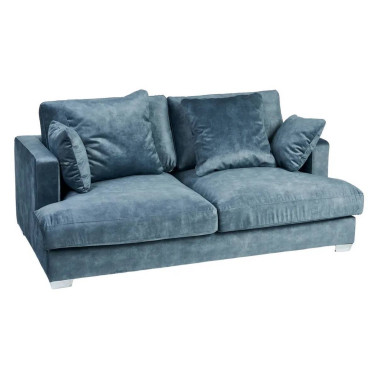 SOFÁ 2 PLAZAS AZUL TEJIDO SALÓN 185 X 120 X 91 CM REF.605166