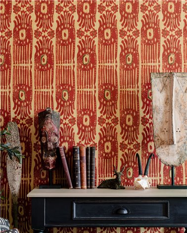 Tribal Ikat Lava Red WP30113