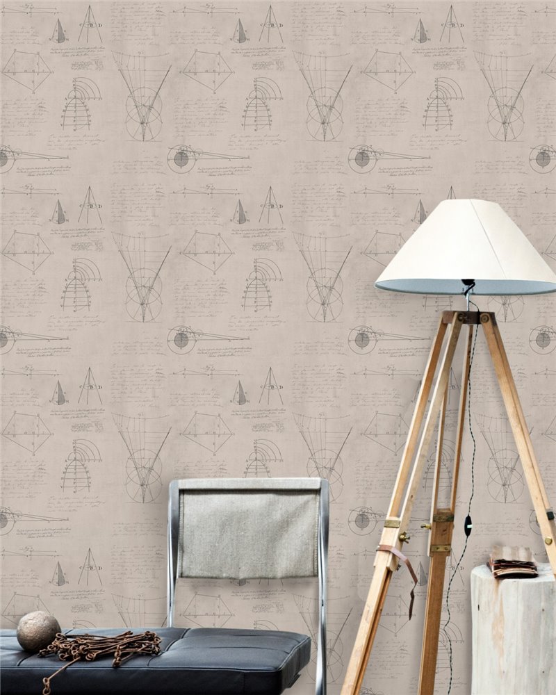 Newton Geometry Taupe Premium WP20047