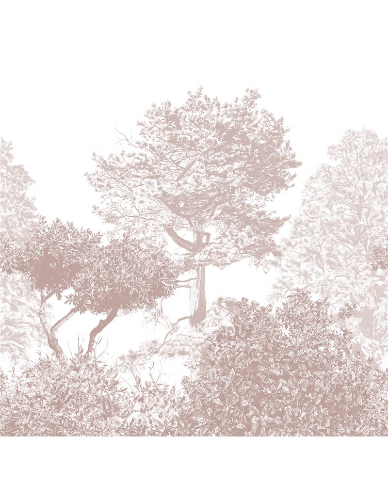 Classic Hua Trees Mural Wallpaper Brown