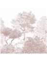 Classic Hua Trees Mural Wallpaper Brown