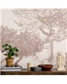 Classic Hua Trees Mural Wallpaper Brown