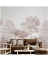 Classic Hua Trees Mural Wallpaper Brown