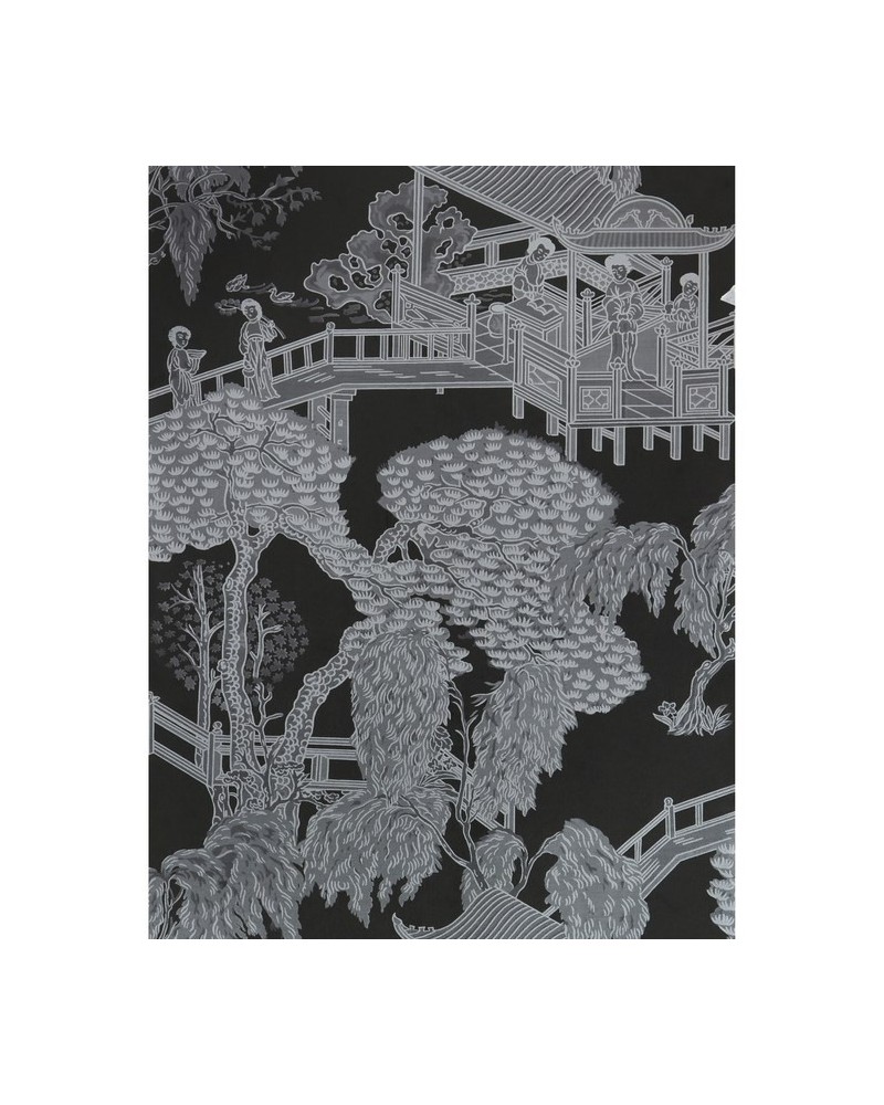 Papel de parede GDW-5252-002 Zhou Jun Negro-Plata - LORENZO CASTILLO Papel de parede GDW-5252-002 Zhou Jun Negro-Plata - LORENZO CASTILLO