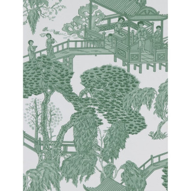 Papel Pintado GDW-5252-005 Zhou Jun Verde - LORENZO CASTILLO