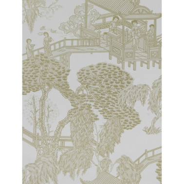 Papel Pintado GDW-5252-006 Zhou Jun Blanco-Beige - LORENZO CASTILLO