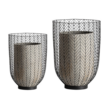 ÁNFORA J/2 PLISSÉ METAL REF-28604