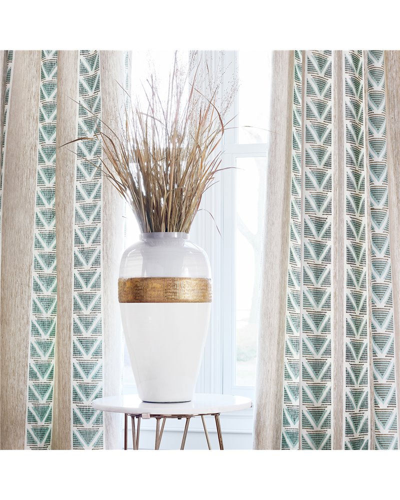 Burton Stripe Linen and Turquoise AF23121
