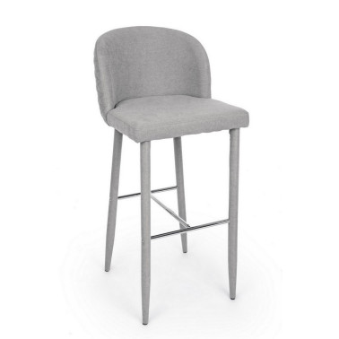 TABURETE BAR CHRIS TEXT GRIS