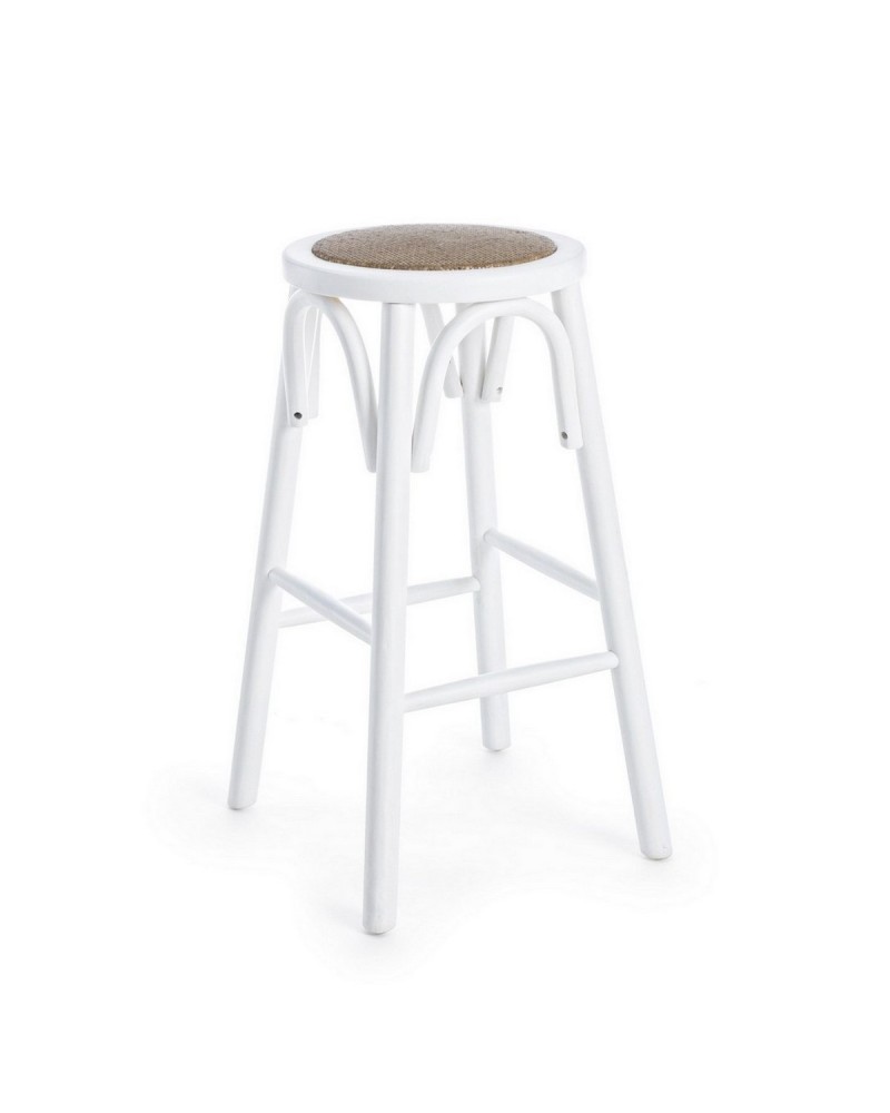 CIRCLE BAR STOOL WHITE