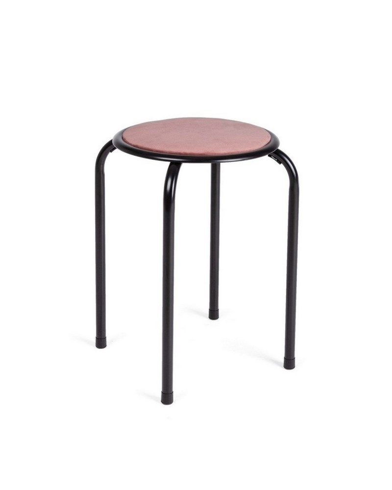 AMAL VELVET BLUSH VELVET STOOL