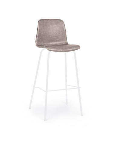 TABURETE BAR KYRA BLANCO PU BEIGE VINT. de ANDREA BIZZOTTO