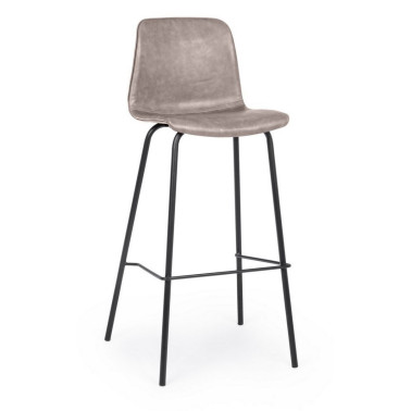 TABURETE BAR KYRA PU BEIGE VINTAGE