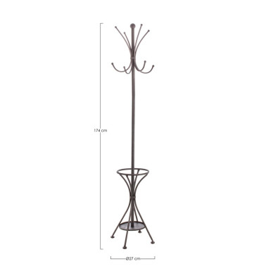 CHARLOTTE ANTHRACITE COAT RACK