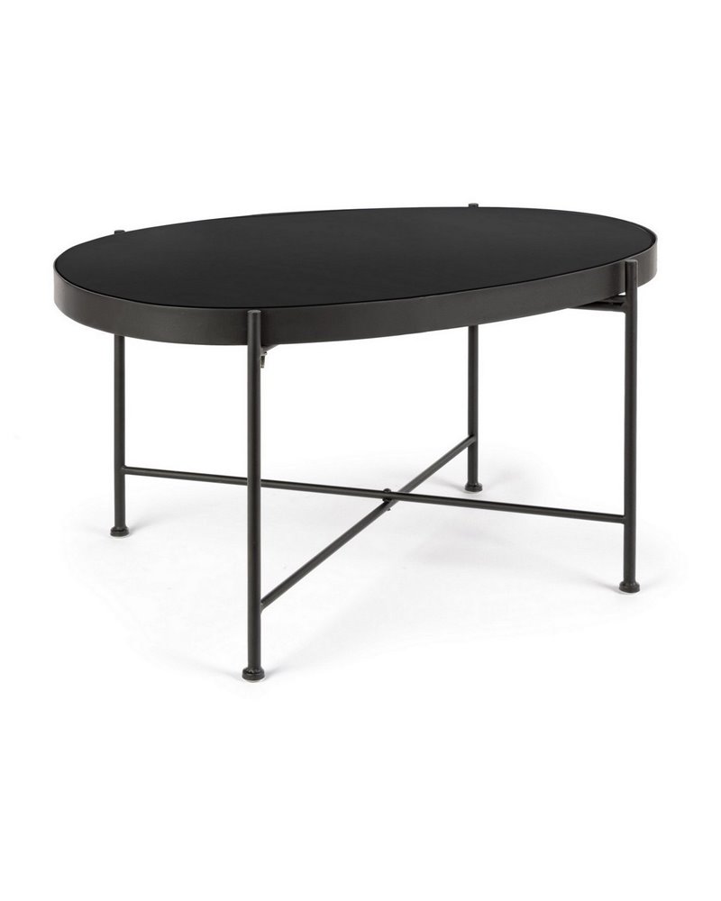 TABLE BASSE RASHIDA NOIR 70X46 TABLE BASSE RASHIDA NOIR 70X46