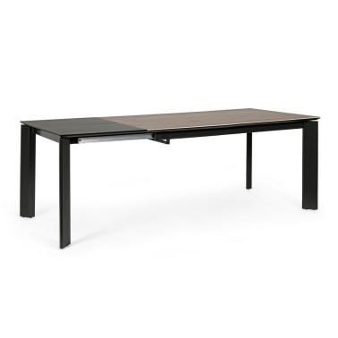 EXT TABLE BRIVA GRAY-BLACK 160-220X90