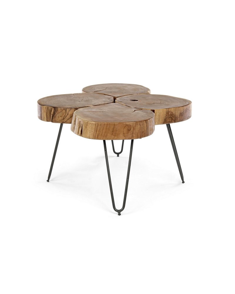 MESA DE CENTRO ORBITAL EM MADEIRA 90X60