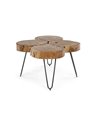 MESA DE CENTRO ORBITAL EM MADEIRA 90X60