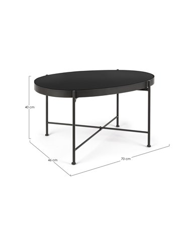 MESA CENTRO RASHIDA NEGRO 70X46