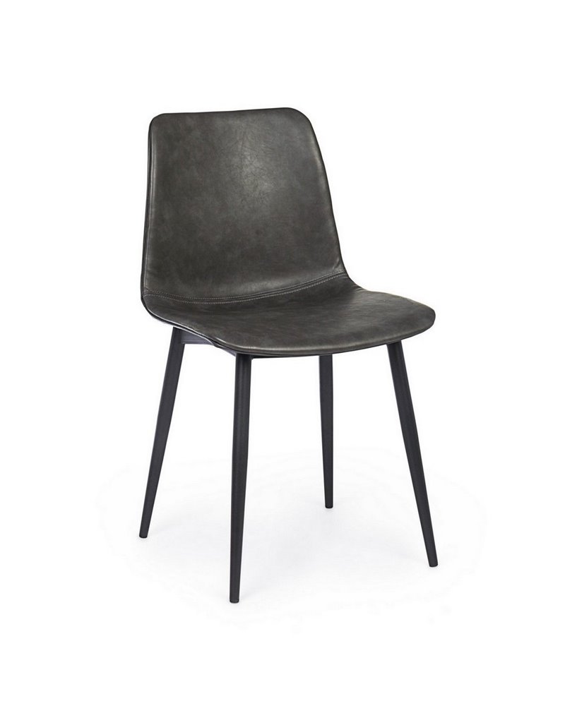 SILLA KYRA PU ANTRACITA VINTAGE SILLA KYRA PU ANTRACITA VINTAGE