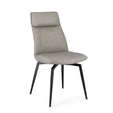 SILLA LAWRENCE PU GRIS PALOMA