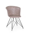 SILLA LOFT PU BEIGE VINT. ESTRUCT. NEGRO