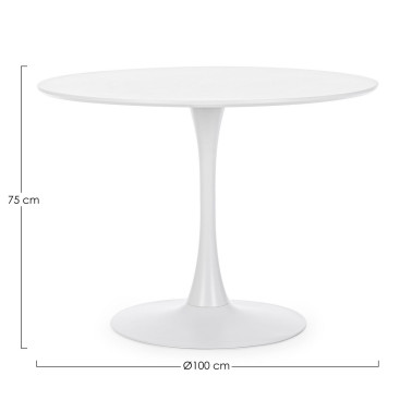 BLOOM TABLE WHITE D100