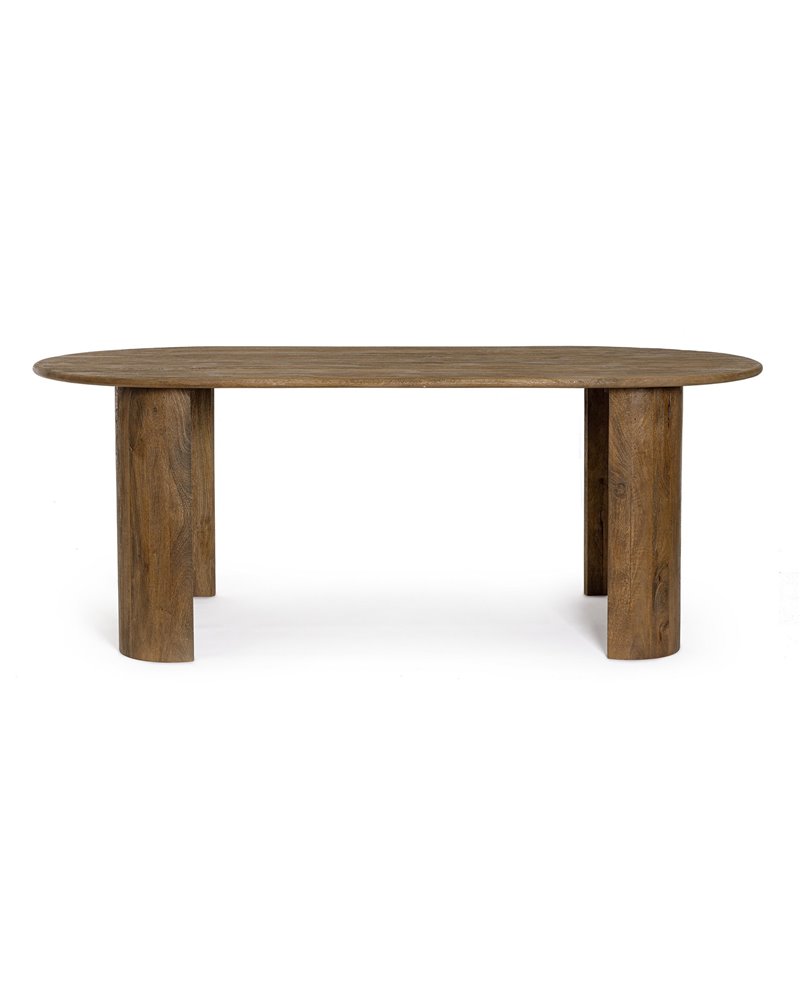 MESA OVAL CASTANHA ORLANDO 200X100