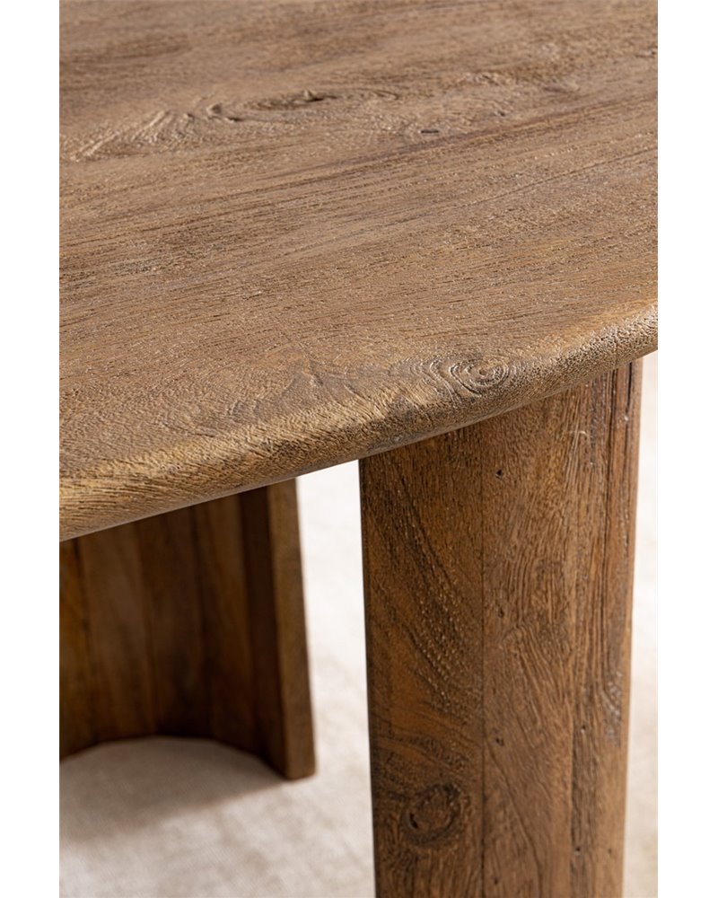 MESA OVAL CASTANHA ORLANDO 200X100