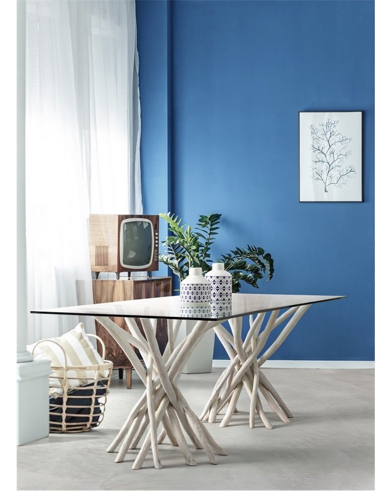 SAHEL RECT GLASS TABLE 200X100