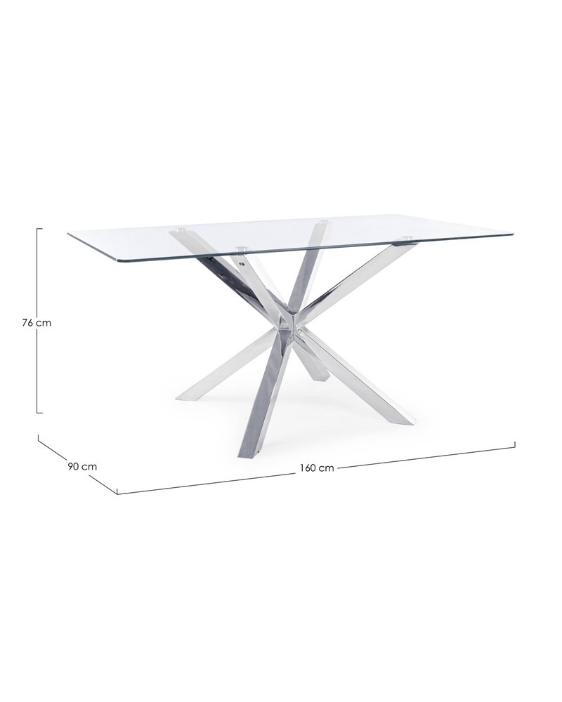 TABLE MAY RECT GLASS LEG ACE 160X90X75H TABLE MAY RECT GLASS LEG ACE 160X90X75H